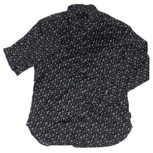 John Varvatos Men's Long Sleeve Button Down Collared Floral Shirt Size Medium